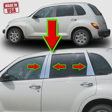 2000-2012 Chrysler Pt Cruiser Custom Mirror Chrome Pillar Trim Covers 6pc Set