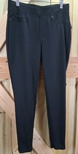 Seven7 Pants Women's Medium Stretch Black Pockets Pullon 28" Inseam