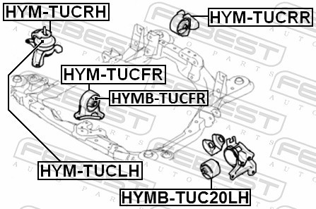Fits FEBEST HYM-TUCFR ENGINE BAG FRONT HYUNDAI TUCSON 04:-OCT.2006 (2 ⭐UK Stock⭐