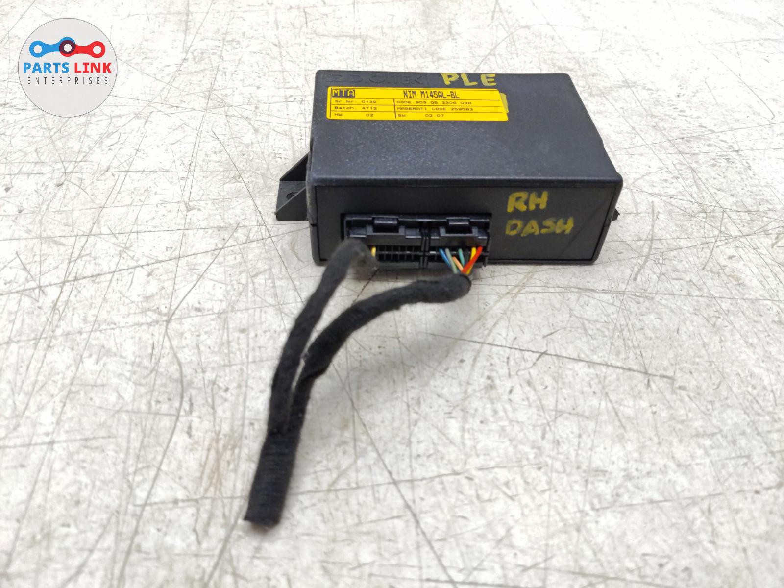 2007-19 MASERATI GRANTURISMO ROOF BODY CONTROL MODULE UNIT HARNESS 259583 M145