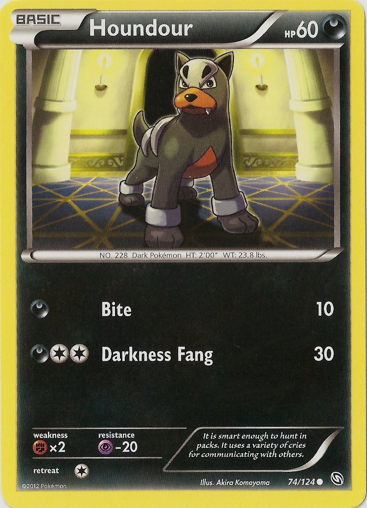 Houndour - 74/124 - Common - Moderately Played