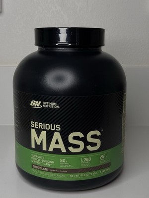 Optimum Nutrition Serious Mass 6LB Chocolate Weight Gainer Protein Powder