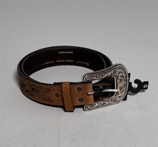Ariat Ladies Scroll Paisley 1.5" Brown Leather Belt A1514802