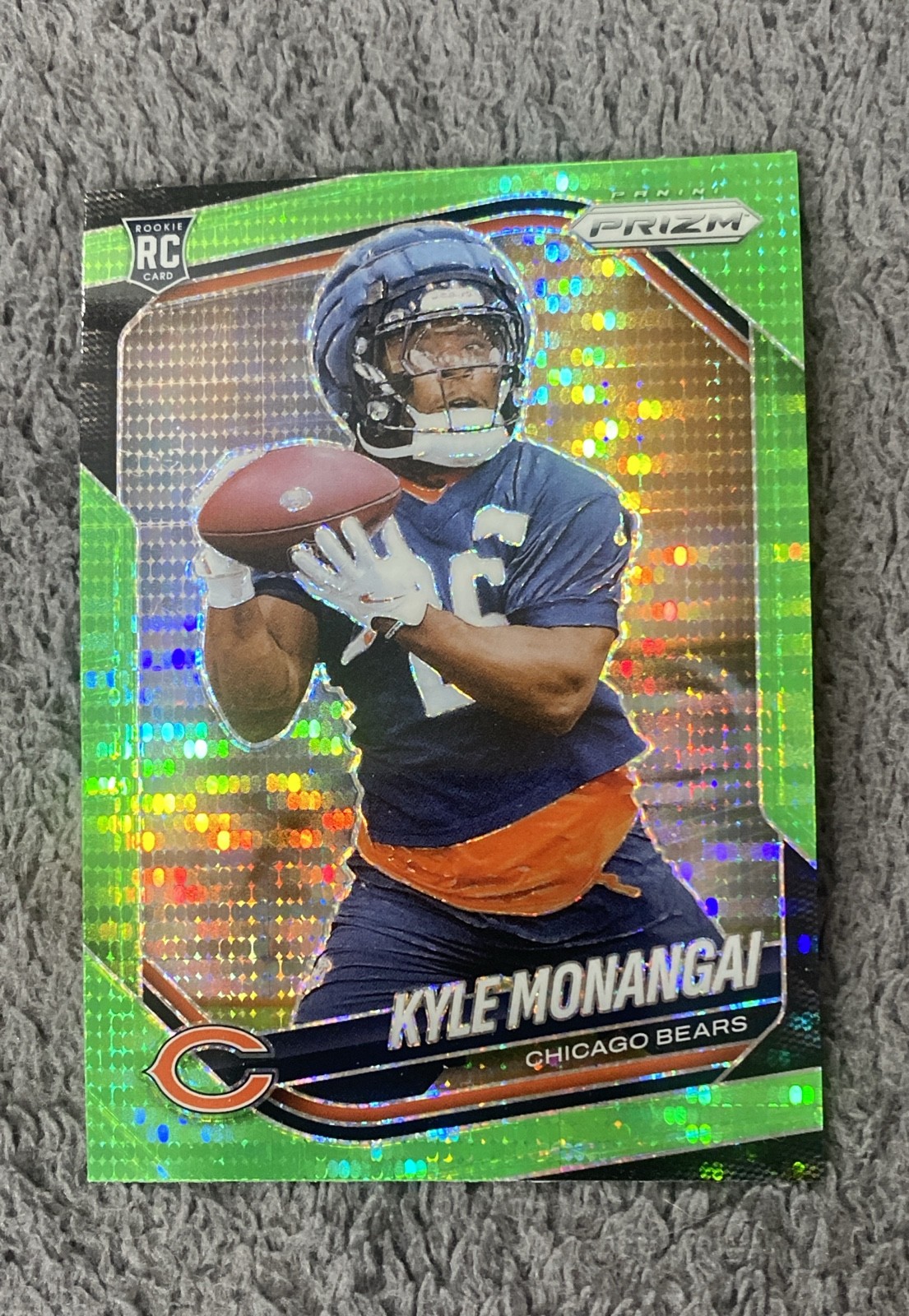 Kyle Monangai Panini Prizm #348 Neon Green Pulsar