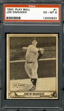 1940 Play Ball #1 Joe DiMaggio - PSA 6