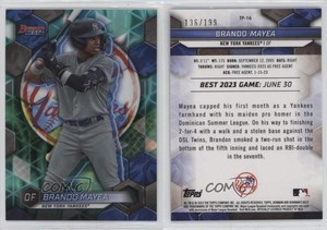2023 Bowman's Best Top Prospects Aqua Lava Refractor /199 Brandon Mayea Brando