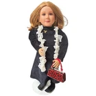 Vintage My Twinn 23" Doll Poseable Strawberry Blonde Hair Brown Amber Eyes Robe
