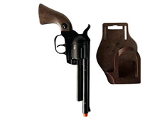 NEW Gonher Cowboy Classic Cavalry 12-Shot Toy Revolver Cap Gun Holster 3121/6B