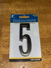 Hillman Group 4-In Die Cast Adhesive # 5 House Address Plaque Bronze