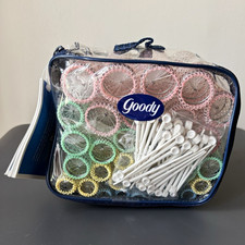Goody Mesh Hair Rollers Set 1in 7/8in 5/8in Washable w/ Pins Case