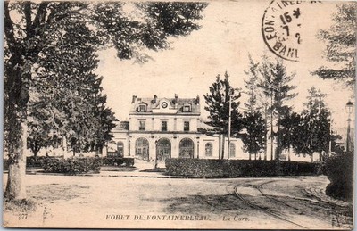 77 FONTAINEBLEAU - la foret, la gare