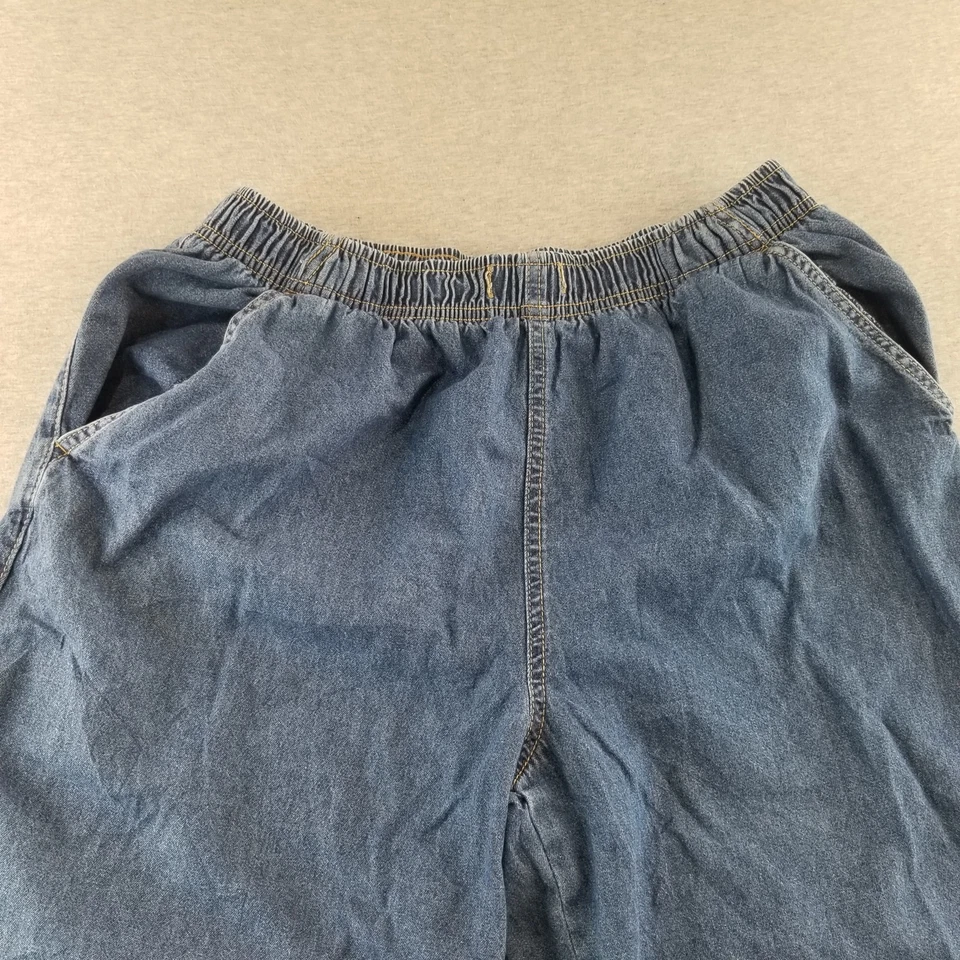 Erika Jean Capris Mujer Talla PL Pull On Cintura Elástica MedWash Normcore Grannycore Foto 2 de 4