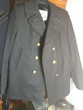 Womens 12r Dscp Quarterdeck Wool Peacoat Black Overcoat Jacket Usa Navy Enlisted