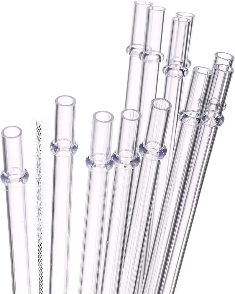 6-11 Inch Clear Reusable Plastic Drinking Straws