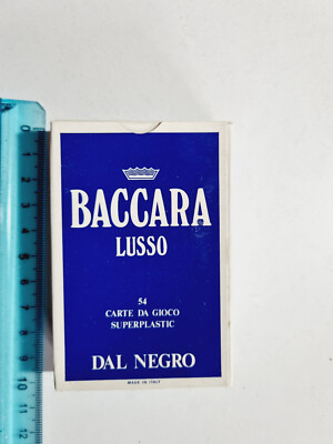 Sealed Playing Cards Baccara Luxury Dal Negro Poker Original New