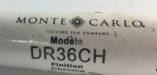 MONTE CARLO FANS DR36CH  DOWNROD CHROME FINISH FREE SHIPPING - Picture 4 of 4