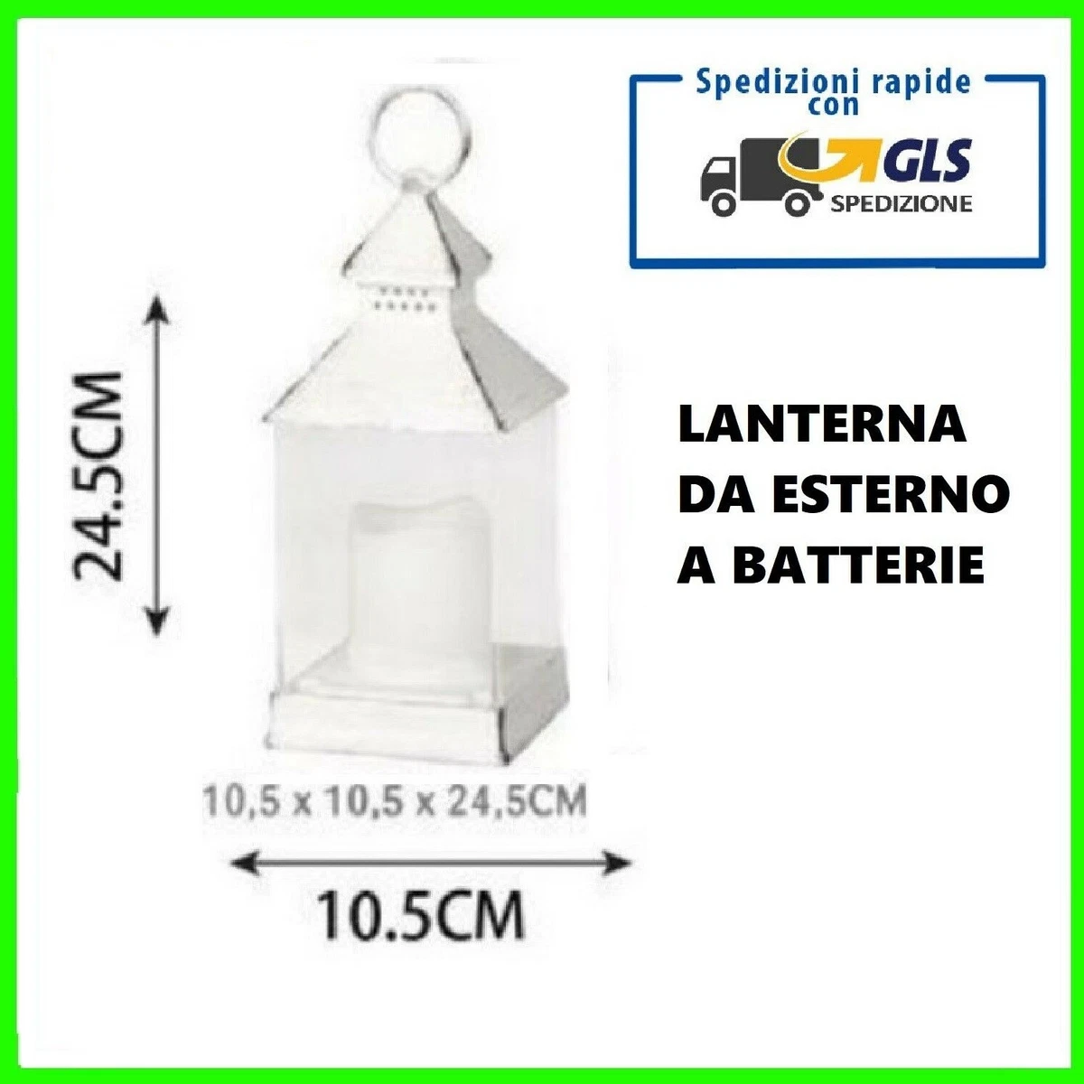 Lanterna LED Da Esterno/Interno Con 40 Luci - 46 Cm, Alimentata A Batterie Con Timer, Rame