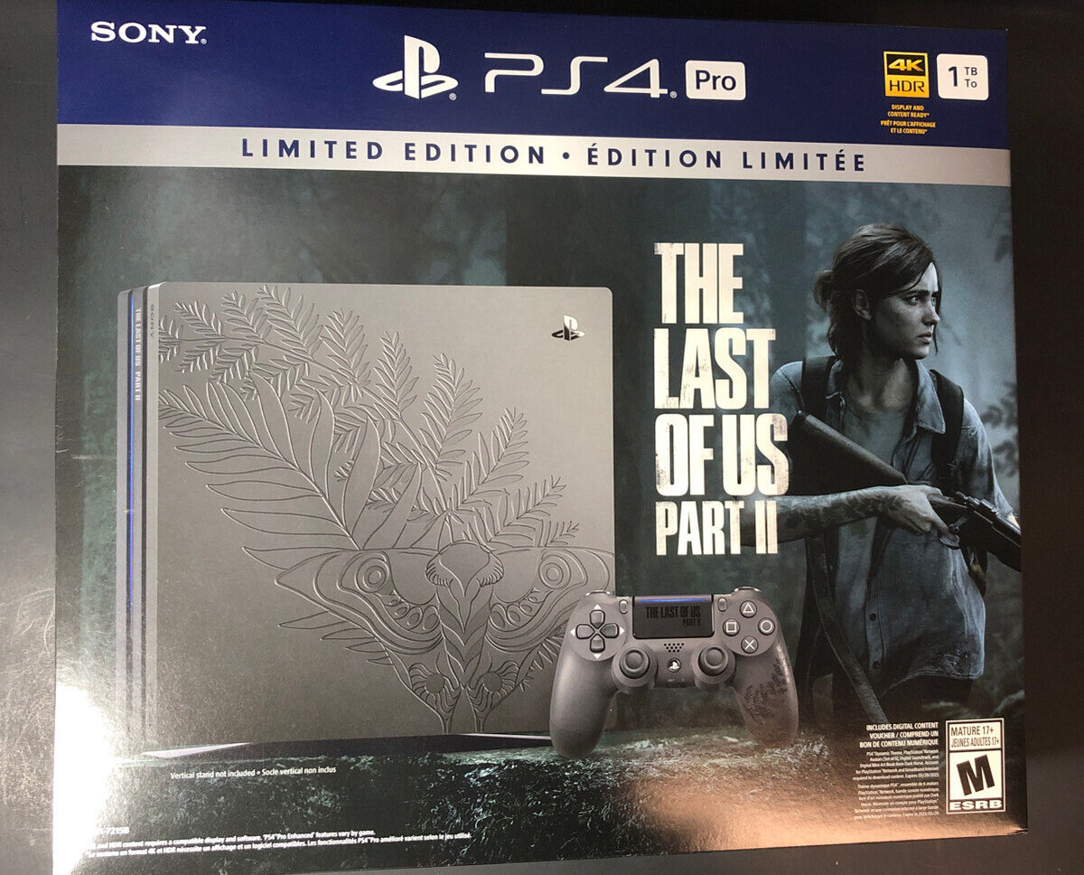  PlayStation 4 Pro 1TB Limited Edition The Last of Us Part 2  Console Bundle - Black : Video Games