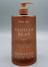 Pink Sky Vanilla Bean Shower Oil ~Renew~ 16.2 fl oz New