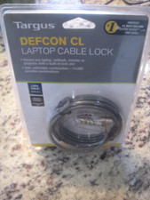 Targus PA410U1 NEW LAPTOP NOTEBOOK COMPUTER Defcon Cl Cable Lock. 6.5 Ft, Black