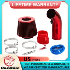 Cold Air Intake Filter Induction Kit Pipe Power Flow Hose System Accessories Red
