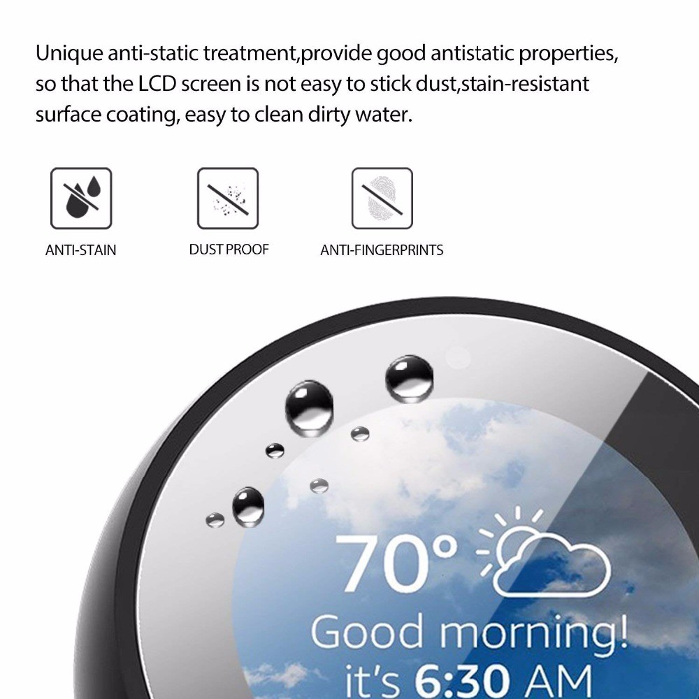 2Pack For Amazon Echo Spot Tempered Glass Screen Protector eBay