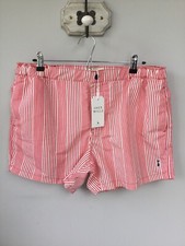 BNWT Jack Wills Red Wittering Stripe Swim Shorts, UK Size XL, Tagged