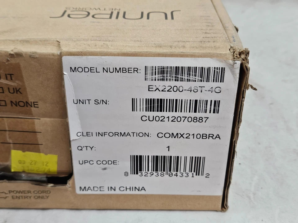 NEW Juniper EX2200-48T-4G Network Switch - Image 2 of 2
