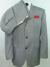 Jack Victor Studio Pure Wool Solid Gray Two Piece Men's Suit 36x32 42 R Canada