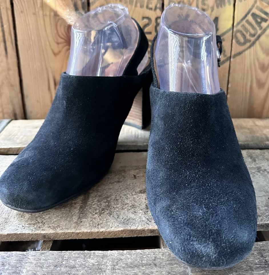 Zapatos de Gamuza Negros Gentle Souls Tacones Cordones Negocios Oficina Para Mujer Talla 9” Foto 2 de 4