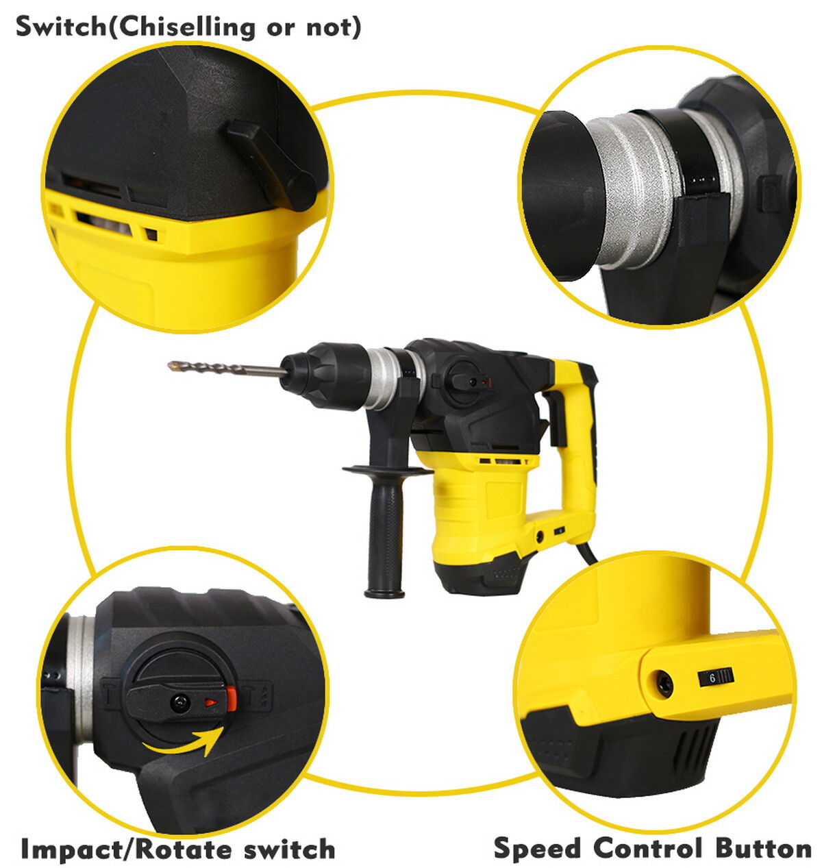 Rotary Hammer Drill Concrete Crusher 
