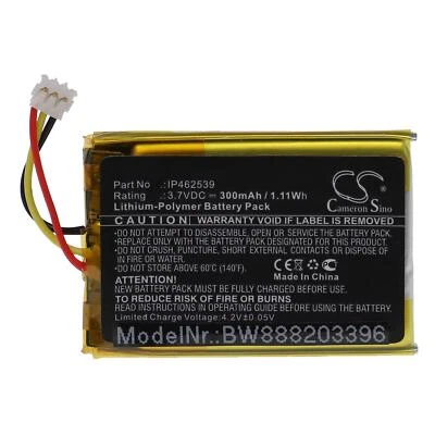 VHBW Battery for Phonak IP462539 300mAh 3.7V