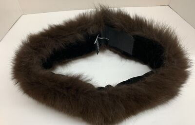 Winter Warm Faux fur Headband Turban Hat Color Brown by Saks  display picture 1