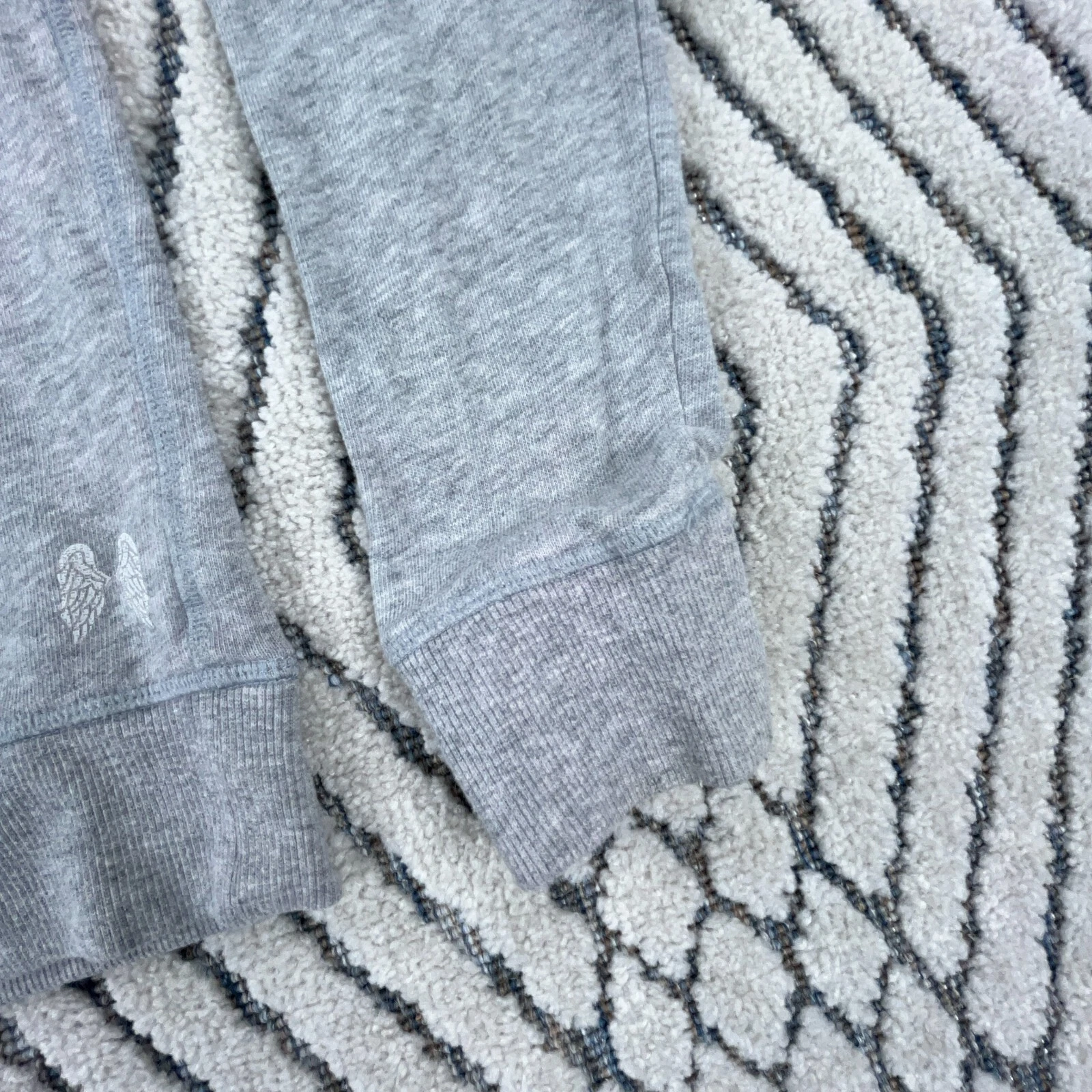 UNDERCOVER Felpa con cappuccio Victoria Secret donna piccola grigia bianca maglione Spell Out Wing*