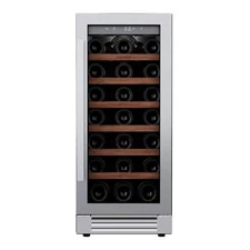 Ca'Lefort 15 Inch Wine Cooler 3 LED Lights 33 Bottles Freestanding/Built-in