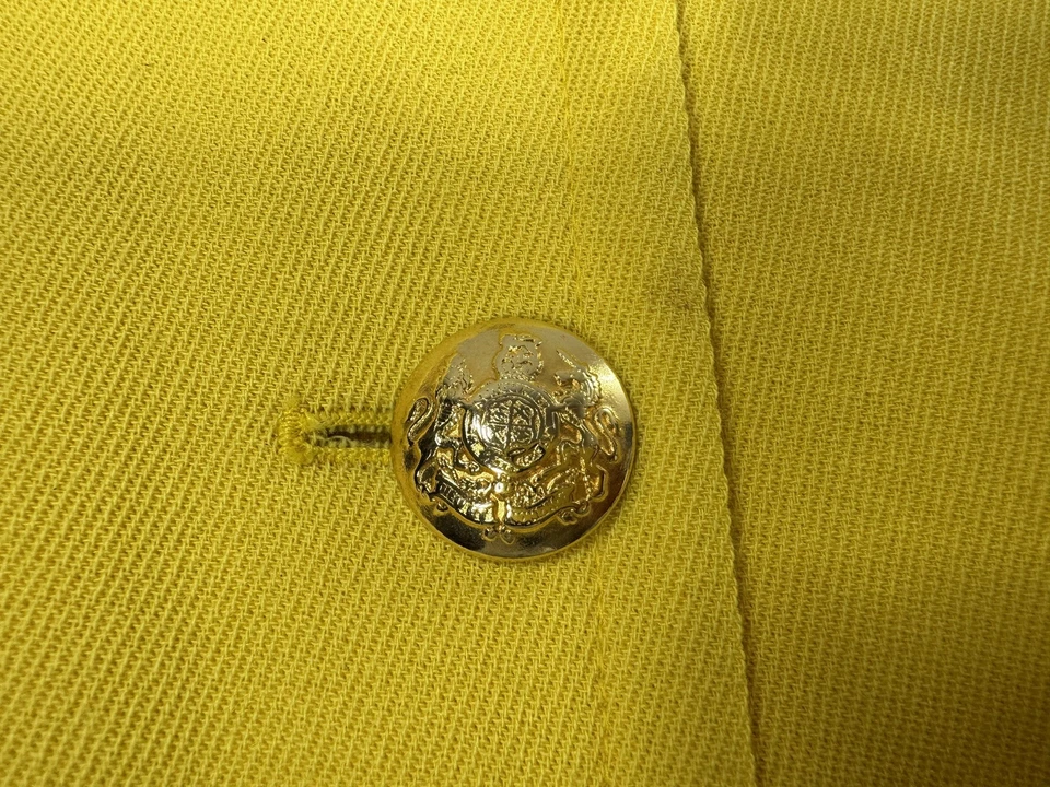 Chaqueta Lauren Ralph Lauren para mujer 4 amarilla lana peinada doble botonadura Blawer Foto 3 de 4