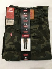 Levi's Youth Boys Size 20 Green Camo Jogger Pants Slim Fit from Hip to Ankle NWT