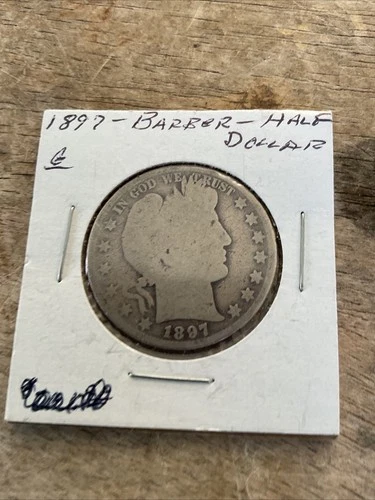 1897 Barber Silver Half Dollar - 90% Silver US Coin