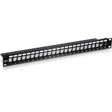 TRENDnet 24-Port Blank Keystone Shielded 1U Patch Panel TC-KP24S