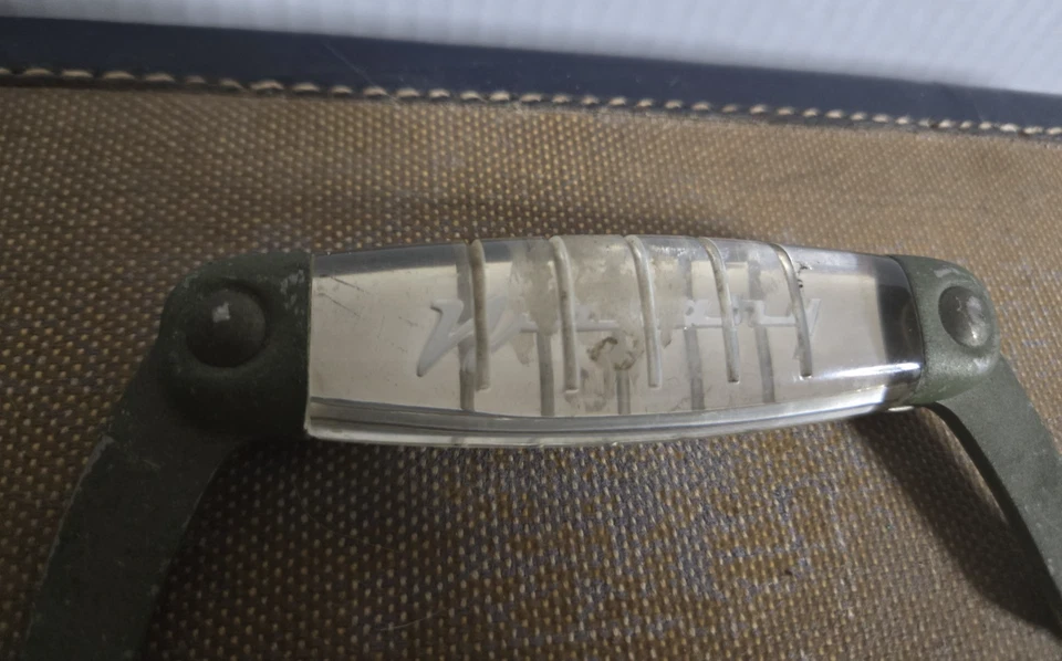 Vintage 1940s/50s WHEARY Luggage Train Case Vanity Cosmetic Suitcase With Mirror - Image 4 of 4