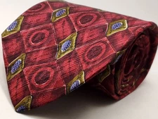ROBERT TALBOTT Vintage Handmade in USA 100% Silk Tie Red Green Blue Necktie NEW
