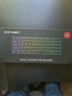 HK GAMING GK61 Gaming Keyboard Black RGB Hot Swap Doubleshot USB-C