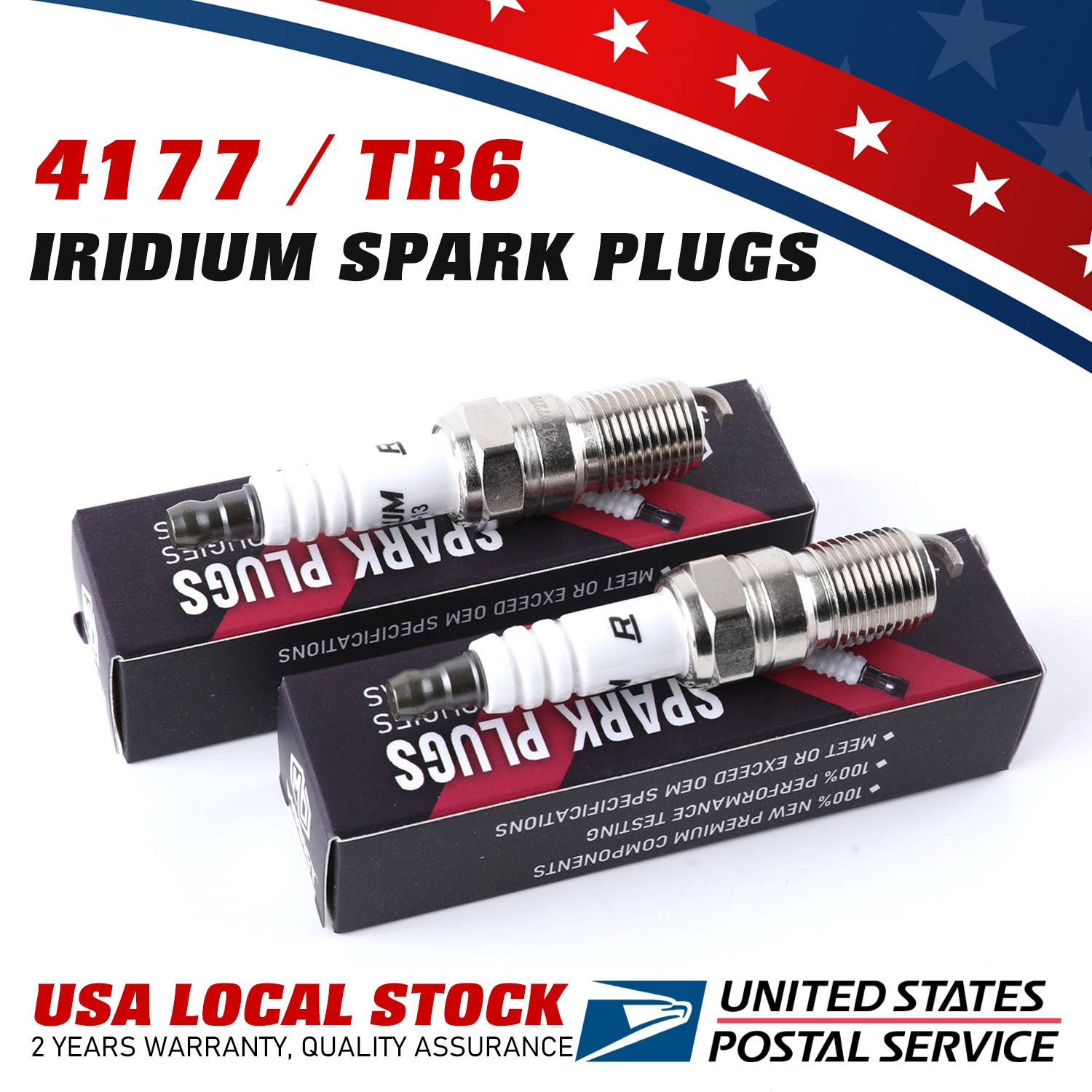 Genuine Quality For NGK 4177 TR6 Iridium Spark Plugs Set 4Pcs, US FREE SHIPPING