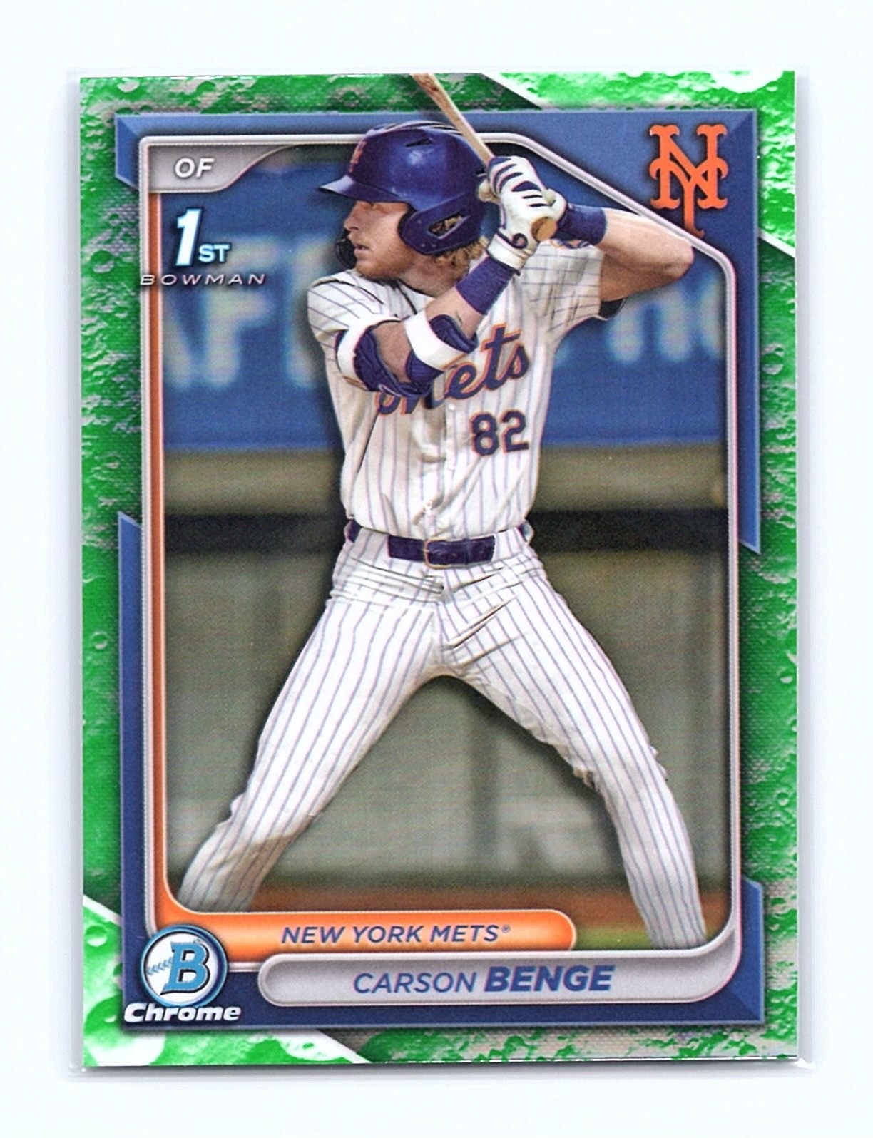 2024 Bowman Draft - Chrome Carson Benge #BDC-28 Lunar Glow Refractor (RC)