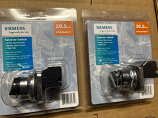 2 X Interruptor selector Siemens 52A2AABA1P 30,5 mm 2-POS blanco palanca corta 1NO-1NC
