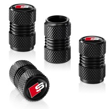 Tire Valve Stem Cap Cover For Audi S Line S3 S4 S5 S6 Car Wheel Black-ad02 Tire Valve Stem Cap Cover For Audi S Line S3 S4 S5 S6 Car Wheel Black-ad02