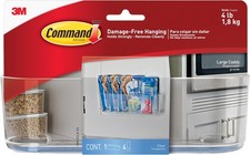 Command Large Caddy, Clear, with 4 Clear Indoor Strips, Organize Damage-Free