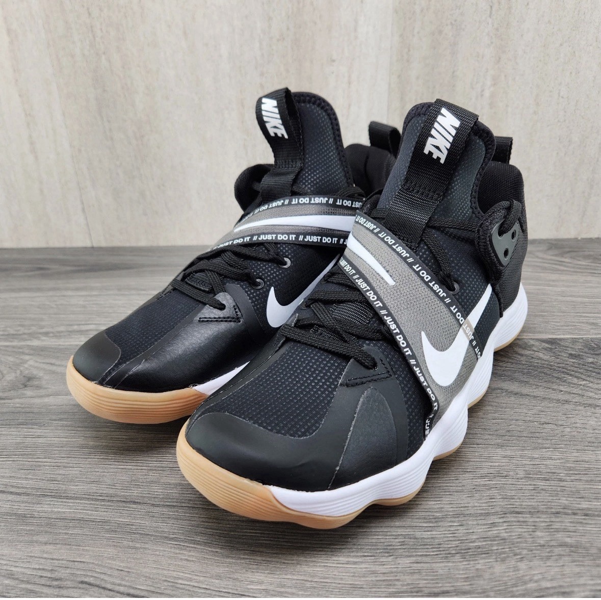 Nike React HyperSet Black White Gum Volleyball Shoes CI2955-010