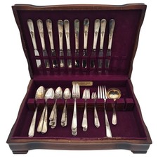 Vintage Holmes  Edwards Silver Plate Flatware Set 78 Pieces Youth Pattern