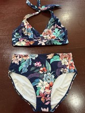 Venus Medium 8 Blue Floral Bikini Swimsuit 1504